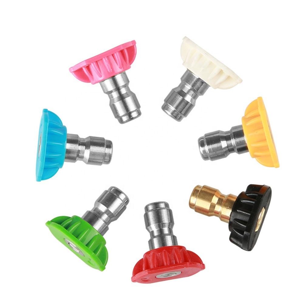 7pcs 1/4 inch Quick Connect High Pressure Washer Gun Spray Nozzle Tips 4000 Psi Cleaning Accessories Lance