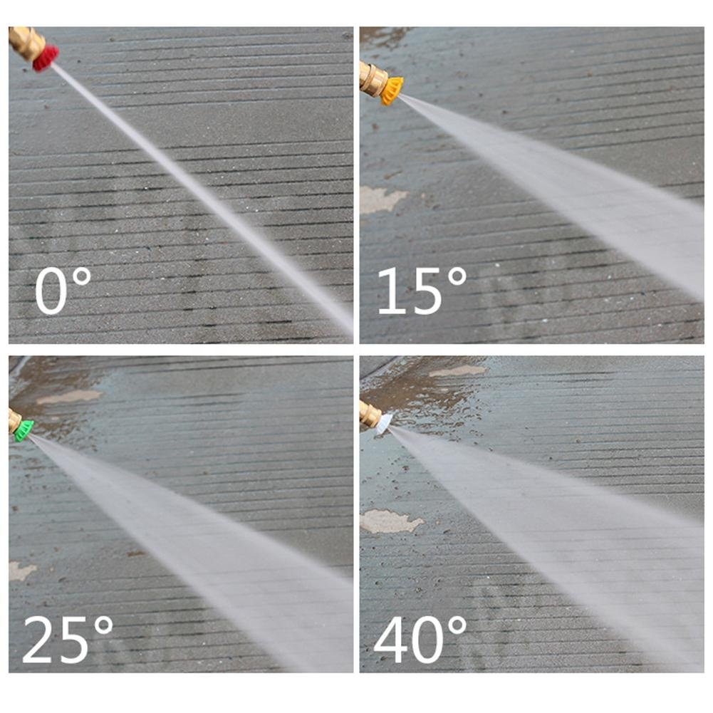 7pcs 1/4 inch Quick Connect High Pressure Washer Gun Spray Nozzle Tips 4000 Psi Cleaning Accessories Lance