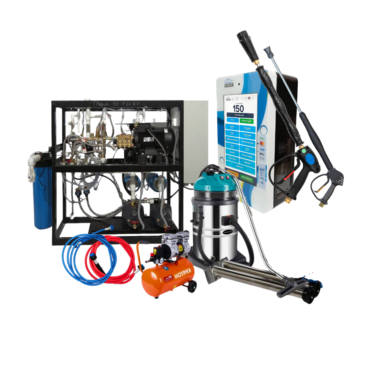 GEIZER Manufacturer - Accept All Payment Methods Self-service Car Washer Smart Touch Screen Control Panel