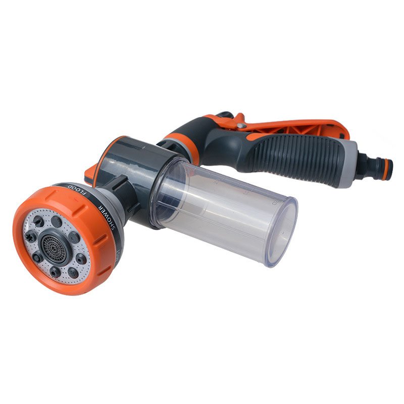 High Pressure Plastic Water Gun with Foam Bottle for Car Washing