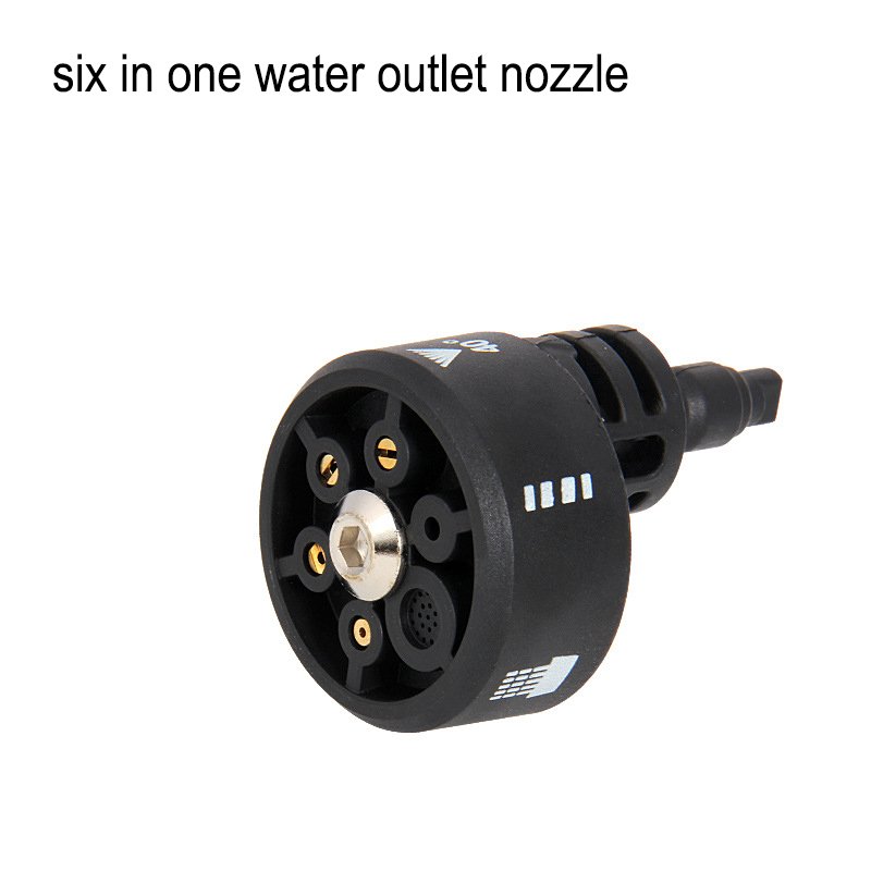 Lingzhen Hight Pressure 6-in-1 Quick Changeover Adjustable 1/4 Inch Quick Plug Portable Spray Nozzle