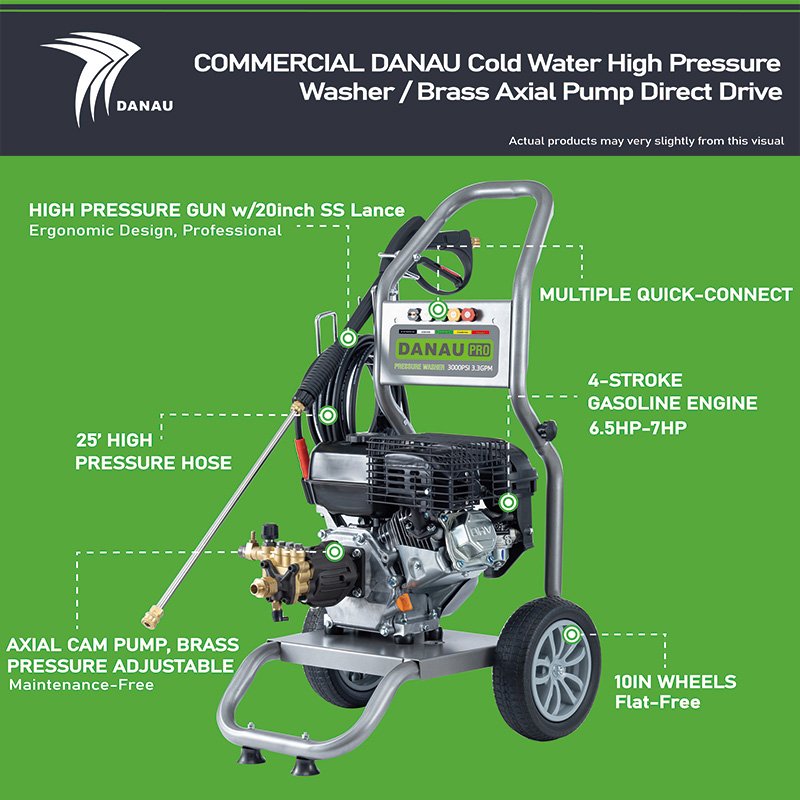 DANAU Lavadora De Alta Pressao 2800Psi Commercial Cold Water High Pressure Washer For Cleaning Cars
