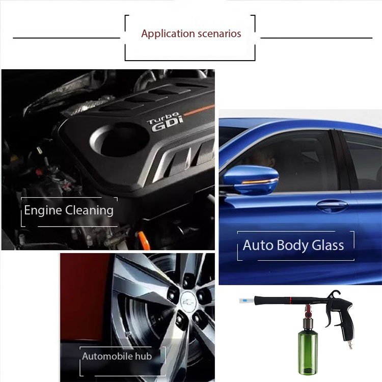 Portable High Pressure Tornado Car Washer Gun Sprayer Can Interior Seat Blowing Dust Removal Tool Made Durable Plastic Aluminium