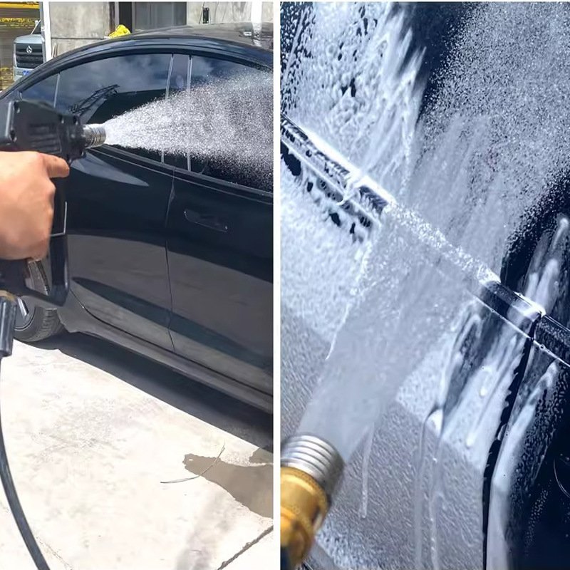 High Pressure Water Gun Nozzle 0.3 0.4 0.5 Orifice Stainless Steel Car Cleaning Kit 1/4 Quick Connect Car Wash Garden Sprayer