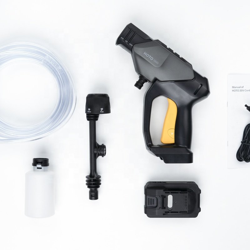 HOTO Cordless Power Cleaner High Pressure Washer Machines Portable Car Washer with Adjustable Spray Nozzle