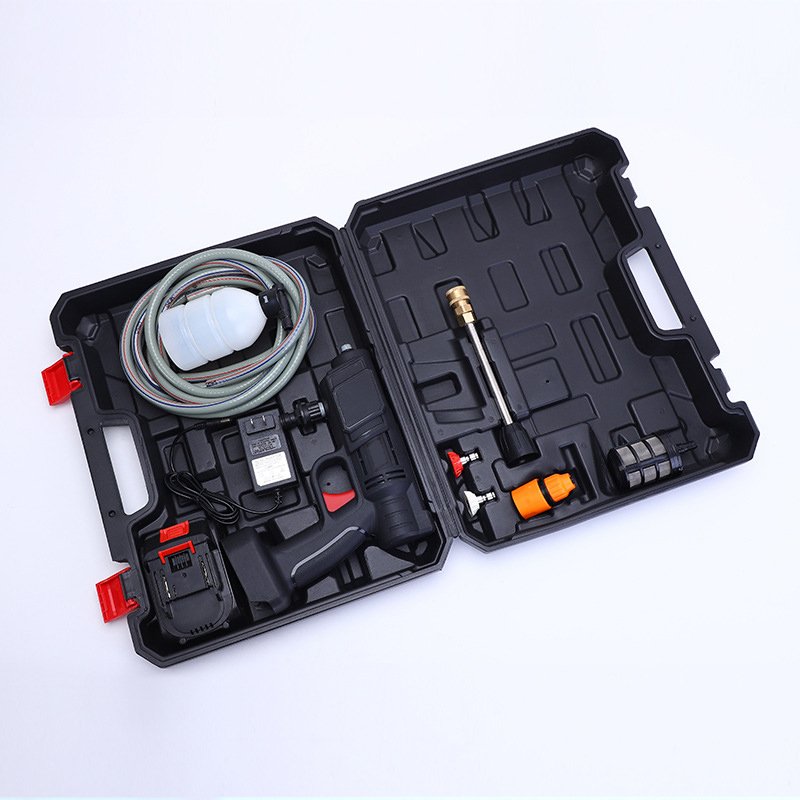 21V Cordless Portable Car Washer Gun Battery Powered Cordless Electric Pressure Washer for Car Fence Floor Cleaning
