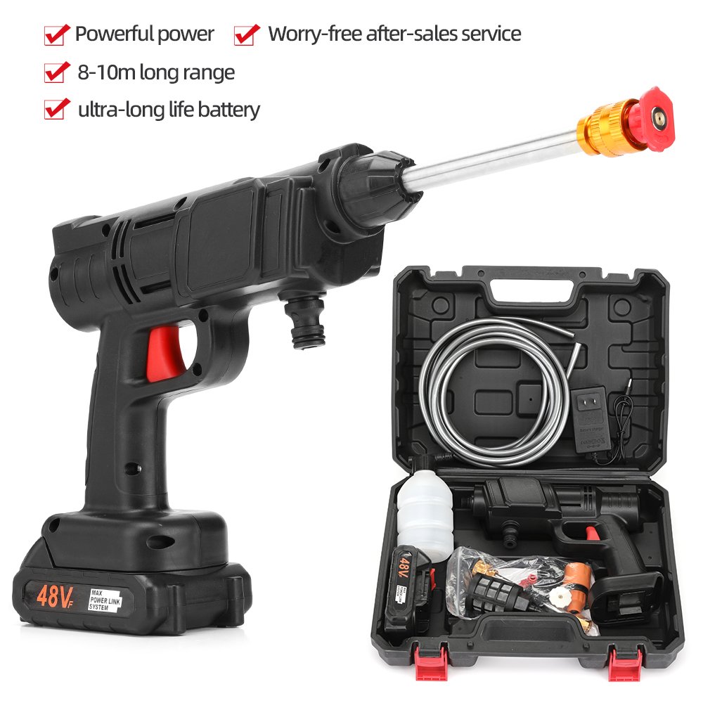 Portable Wireless Water Gun High Pressure Rechargeable Car Washer Cleaning Gun Machine