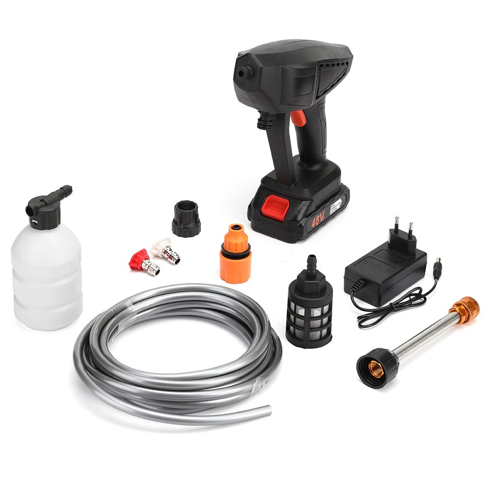48V Mini Lithium Battery Portable Cordless Electric Car Washer High Quality Metal Gun for Car Detailing Quick Easy Cleaning