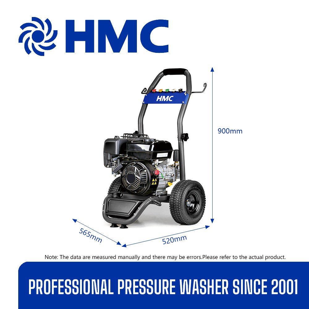 HMC Cold water High Pressure Washer 3200PSI 2.6GPM Lifan Engine Gasoline Washer High Pressure Cleaner Surface Cleaner