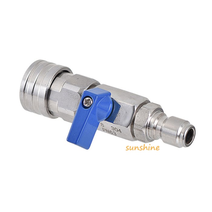 SS 4500 PSI High Pressure Washer Ball Valve Kit With 3/8 1/4 Inch Quick Connect Plug for Power Car Wash Pump Hose Quick Fitting