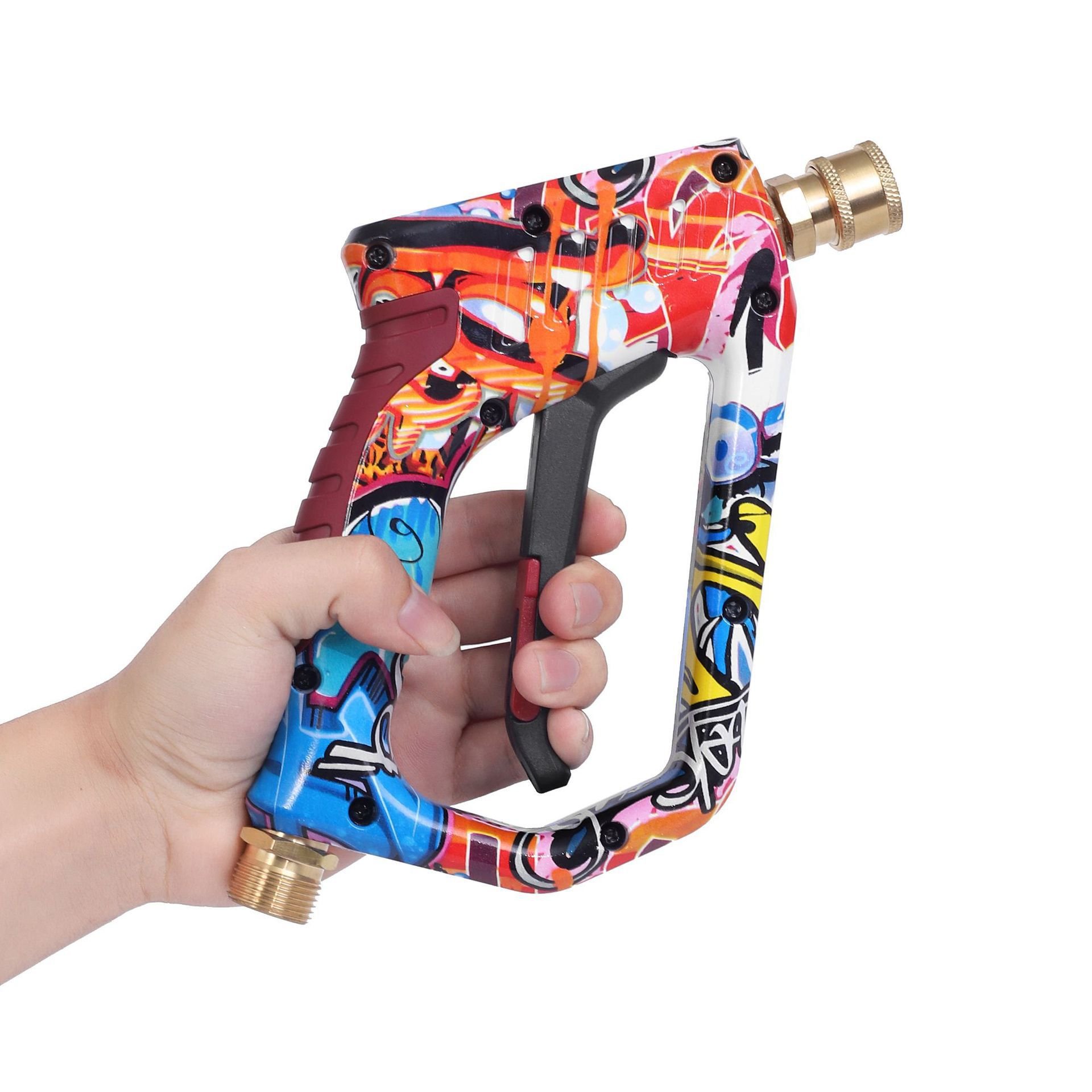 4000psi Painted High pressure washer gun M22 connector power washing triggers brass car wash water gun