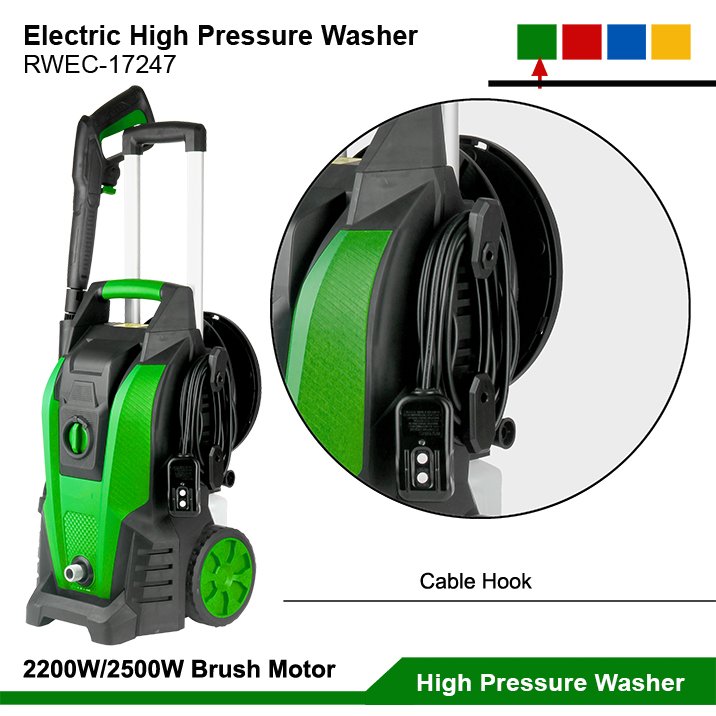 2500W Power Electric High Pressure Washer Car Wash Machine Water Jet Pump Car Cleaning Portable High Pressure Cleaners Equipment