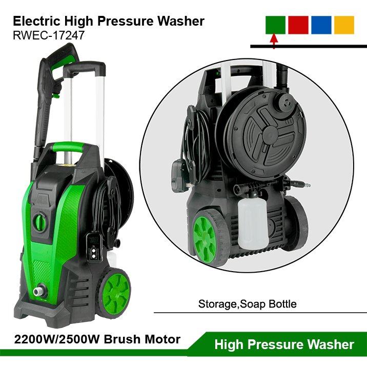 2500W Power Electric High Pressure Washer Car Wash Machine Water Jet Pump Car Cleaning Portable High Pressure Cleaners Equipment