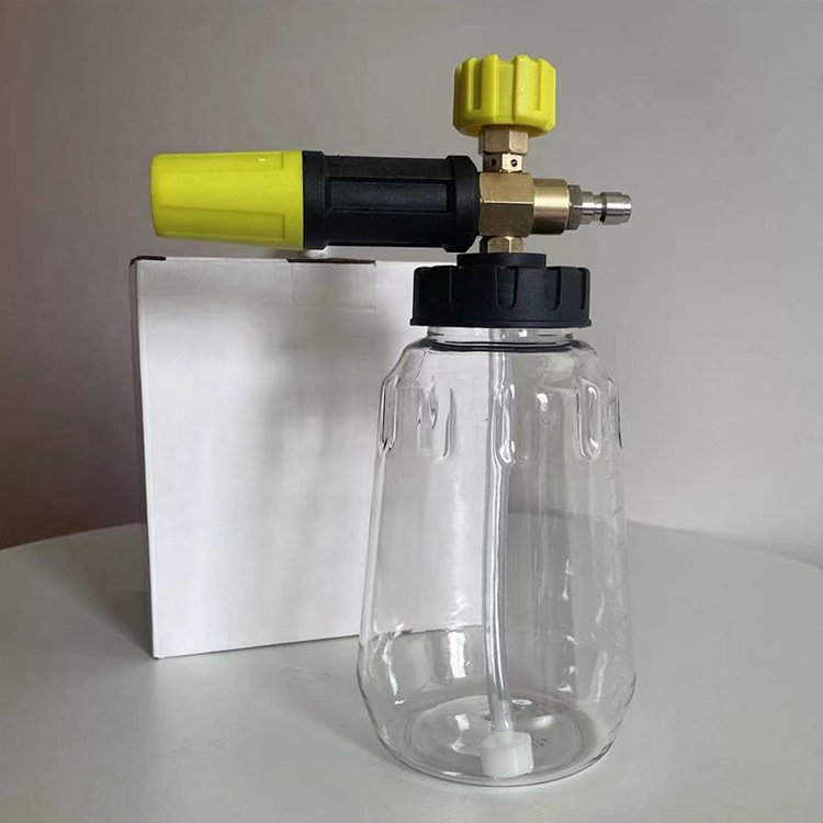 New Style High Pressure Snow Foam Lance Foam Cannon With 1L Transparent Bottle For Car Washing