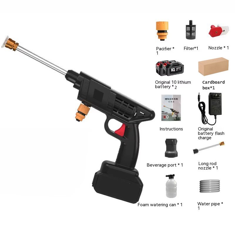 2024 New Powerful wireless car washer machine portable electric high pressure water gun car washer