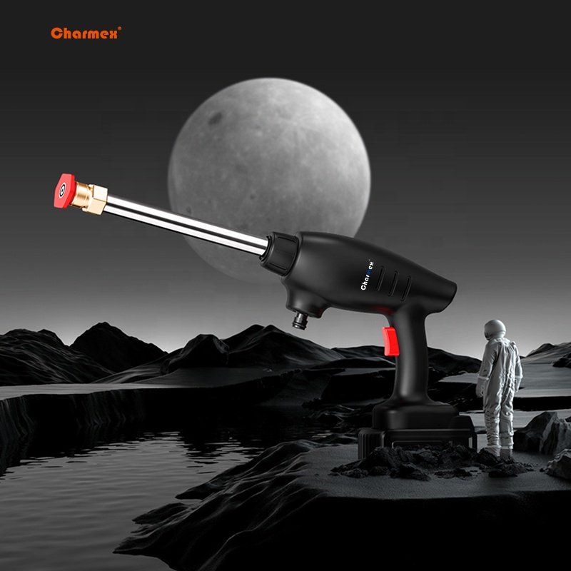 Charmex 12V Electric Power 300W Adjustable Pressure Foam Car Washer Gun Portable Self Car Washer Station