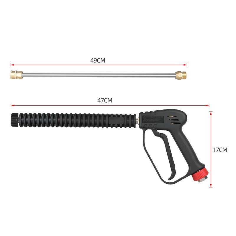 SPS 4000 PSI 280 BAR 100CM Long High Pressure Washer Gun Pressure Trigger Gun Solid Brass Car Wash Spray Gun For Car Washing
