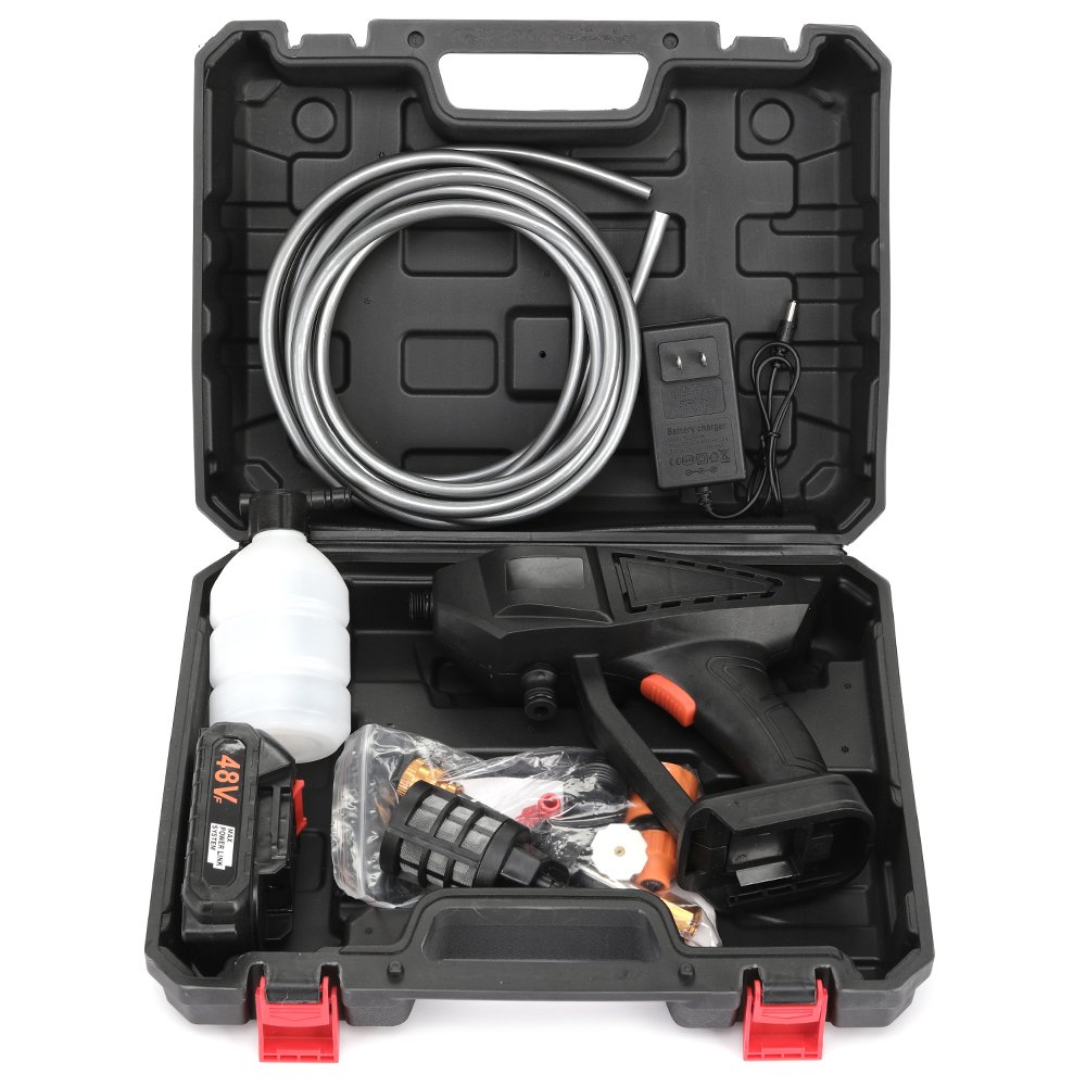 48V Intelligent Portable Cordless Lithium Battery Smart High Pressure Car Washer Gun for Home Use