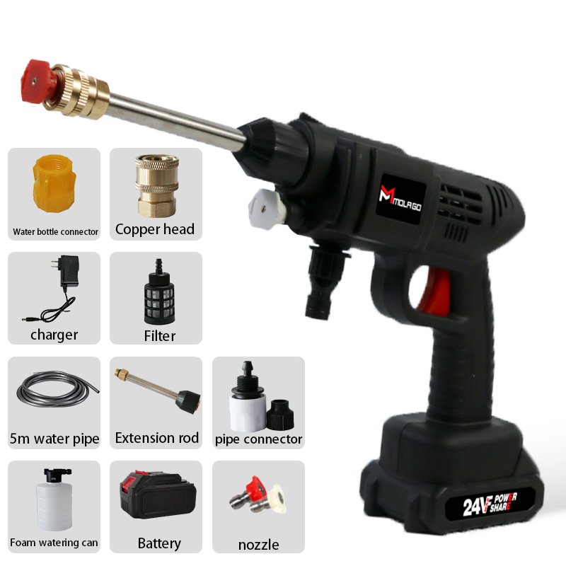 Car Washing Machine Water Spray Gun Car Wash Wireless Lithium Battery Portable High Pressure Car Washer
