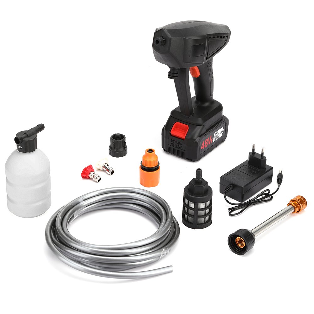 Portable High-Pressure Car Washer Gun 1000W Output Power Wireless Lithium Battery Metal PP Material Car Wash Water Gun