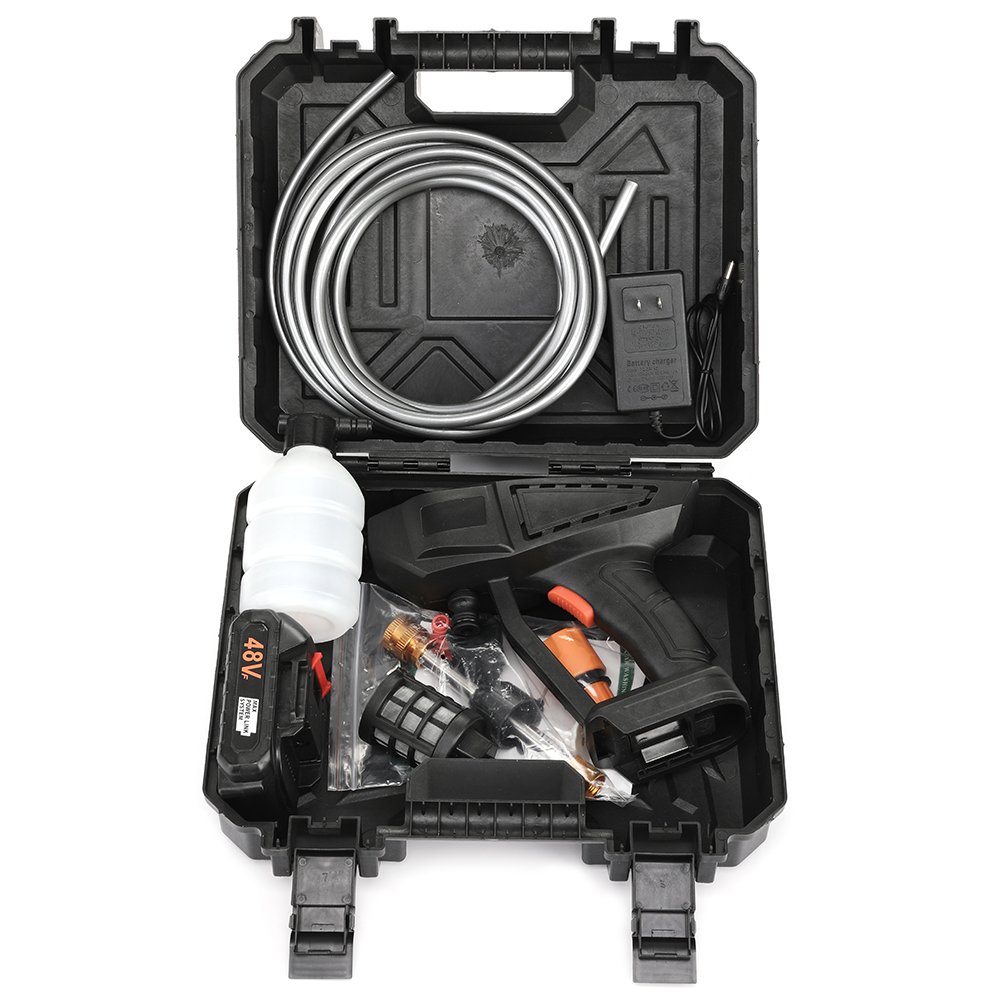 Portable High-Pressure Car Washer Gun 1000W Output Power Wireless Lithium Battery Metal PP Material Car Wash Water Gun