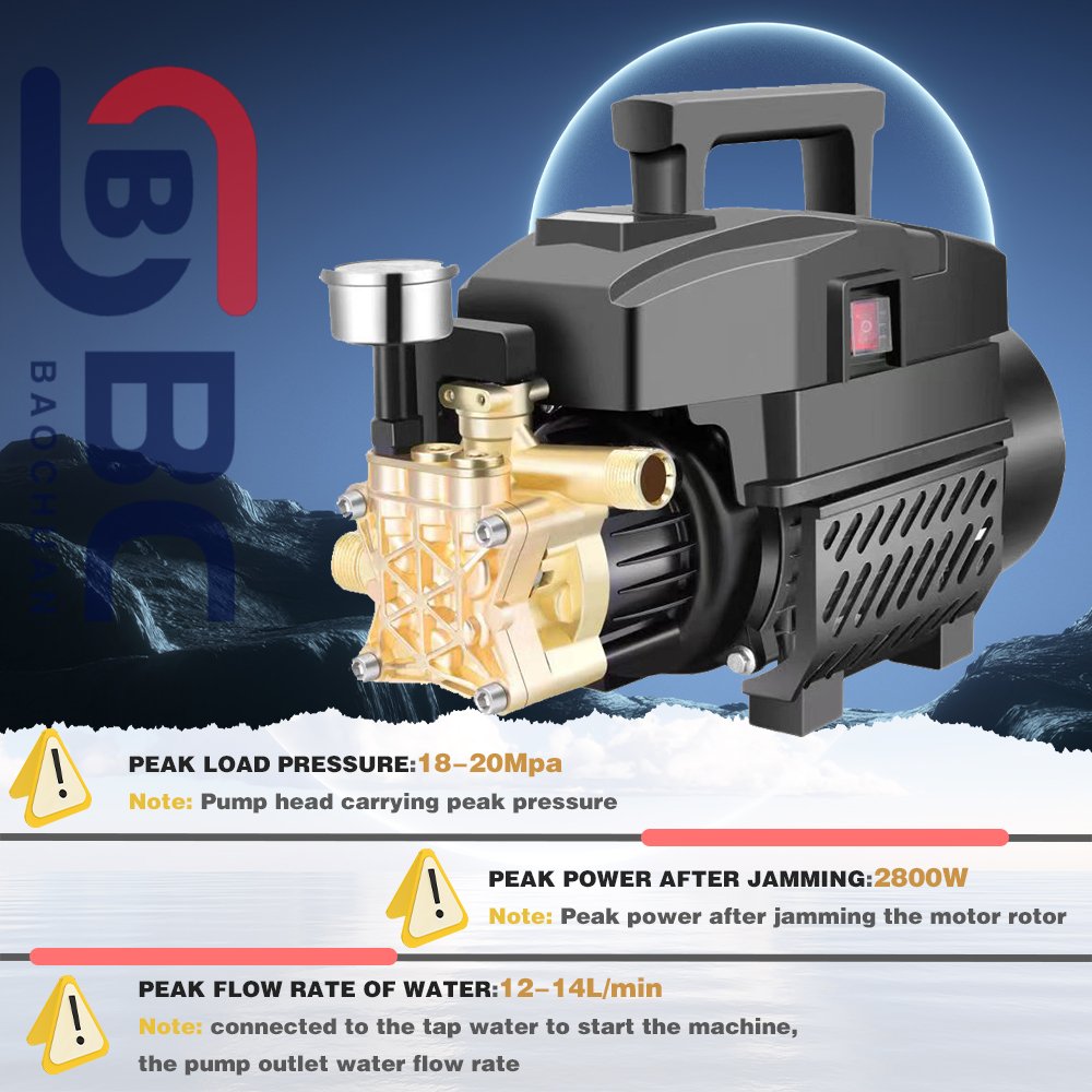 Portable handheld Automatic car washing device Free sample High pressure water pump 220V high power Car washing machine