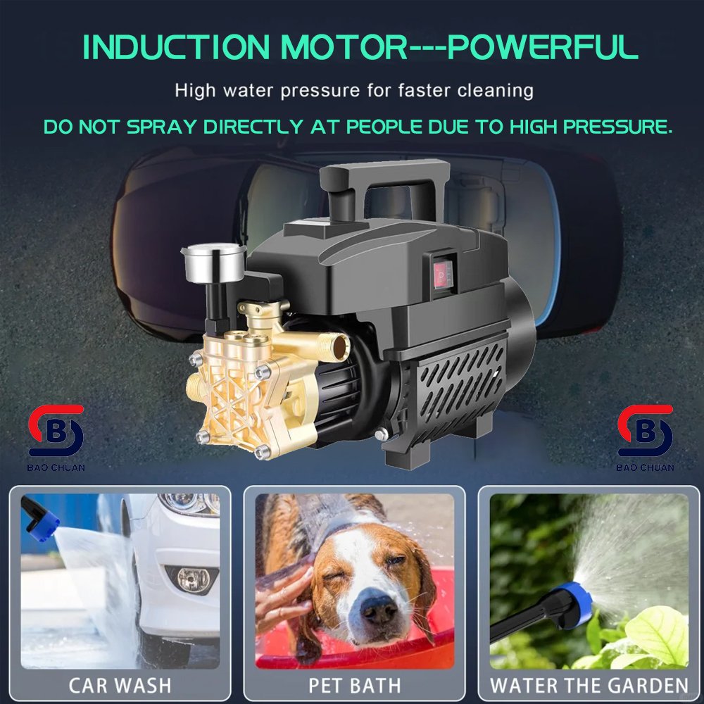 Portable handheld Automatic car washing device Free sample High pressure water pump 220V high power Car washing machine