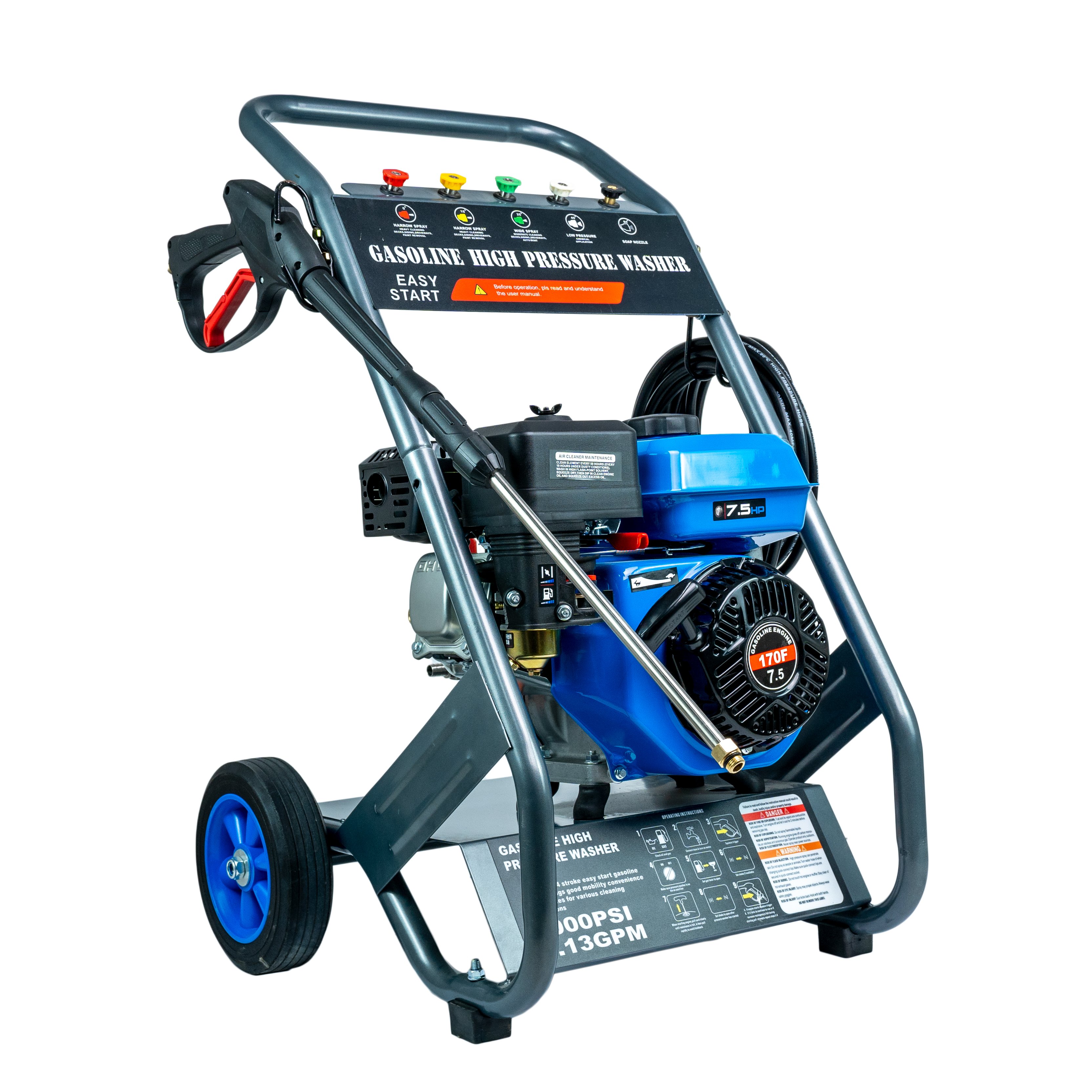 portable farm garden washing equipment 6.5HP 4-stroke OHV 150Bar 2500psi Gasoline Engine High Pressure car Washer