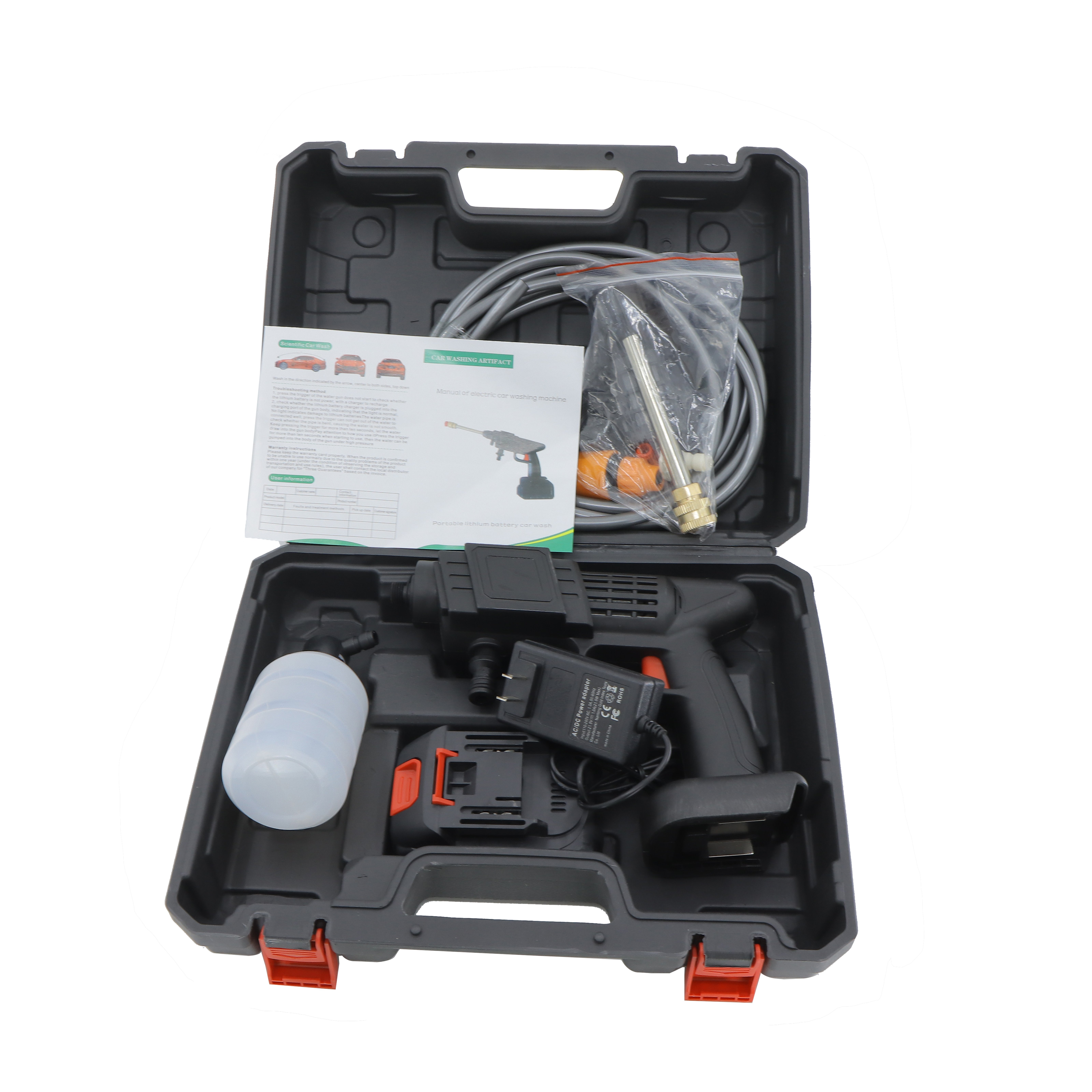 Lithium Portable High Pressure Car Washer Electric Water Gun Rechargeable Cordless Outdoor Car Washing Machine