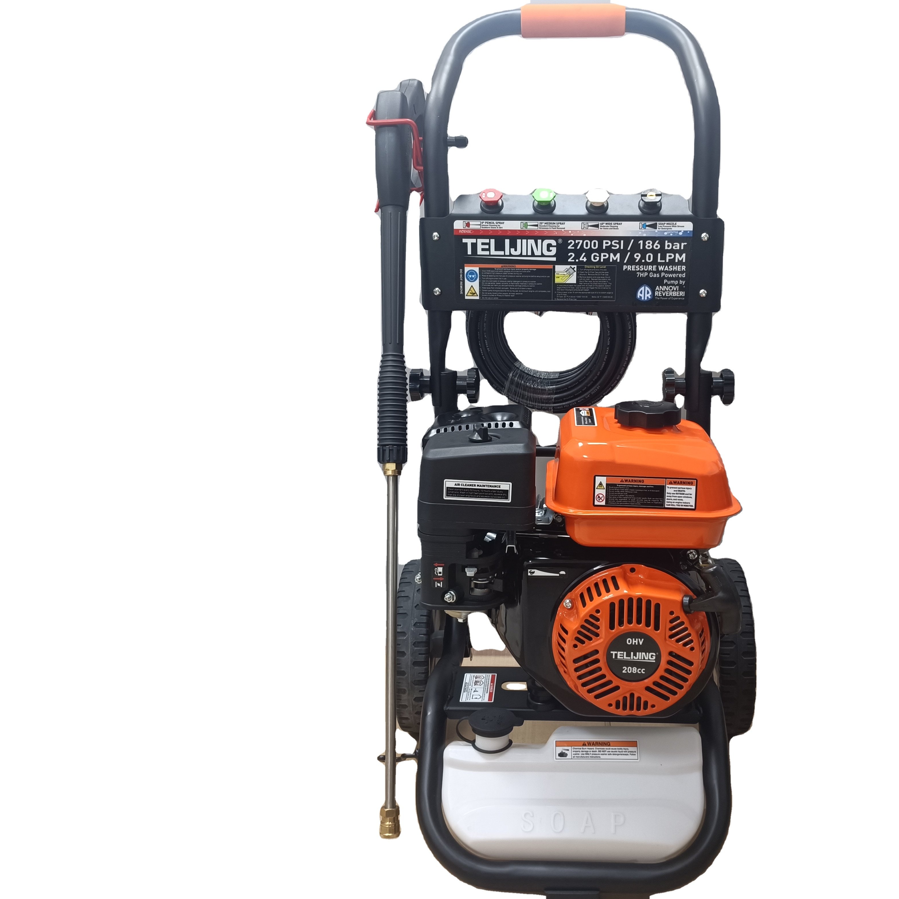 OME portable 3100psi/213bar gasoline high pressure car washer with Axial pump for business household using high pressure cleaner