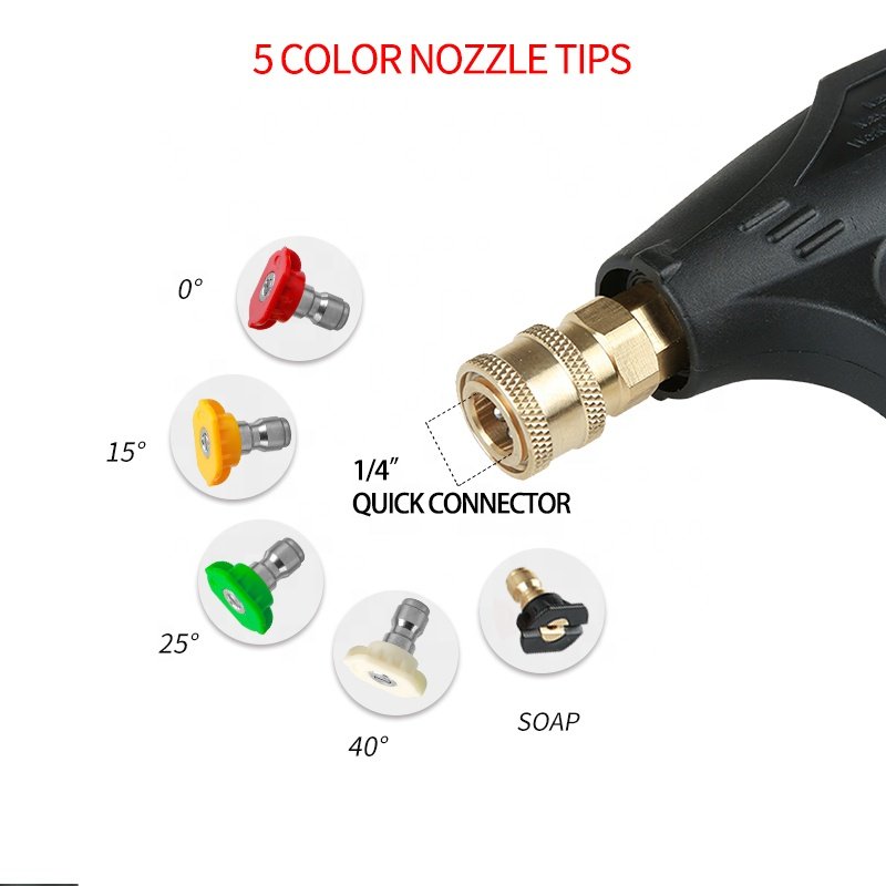 SPS High Pressure Car Washing Snow Short Gun Pressure Washer With 5 Nozzle Tips
