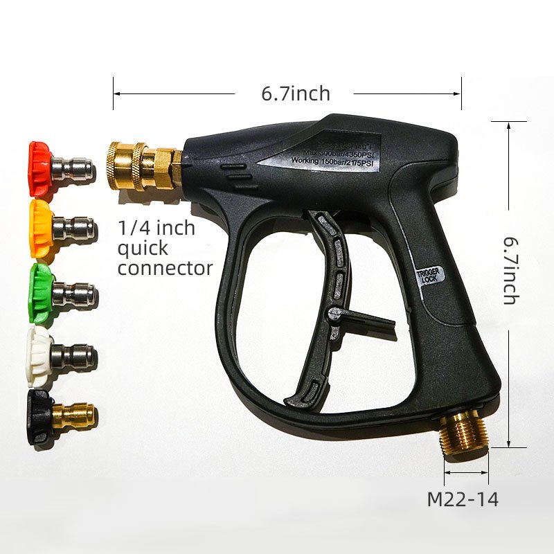 4350PSI Car Washer Spray Gun High Pressure Car Wash Water Jet Gun Nozzle