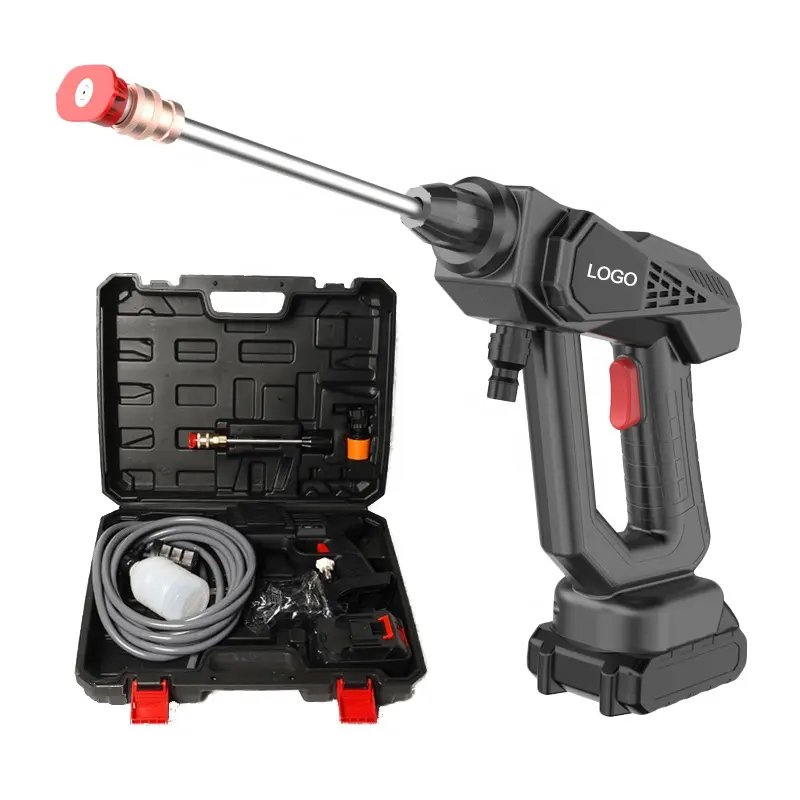 Cordless High Pressure Car Washer Rechargeable Lithium Battery Wireless Car Washing Machine Spray Gun Portable Pressure Washer