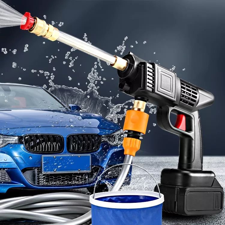 New Lithium Battery Cleaning Gun Portable Cordless Car Washer High-Pressure
