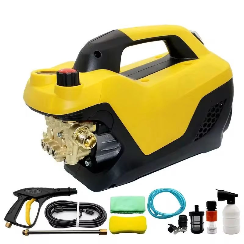 Adjustable High Pressure 220V Car Washer With Washing Gun&Water pipe Cleaning Machine Kit
