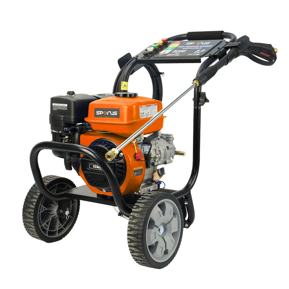 SPERUS 3200PSI High Pressure Car Washer Cleaner 3GPM 7HP Gas Motor Portable Pressure Washer Machine 221Bar