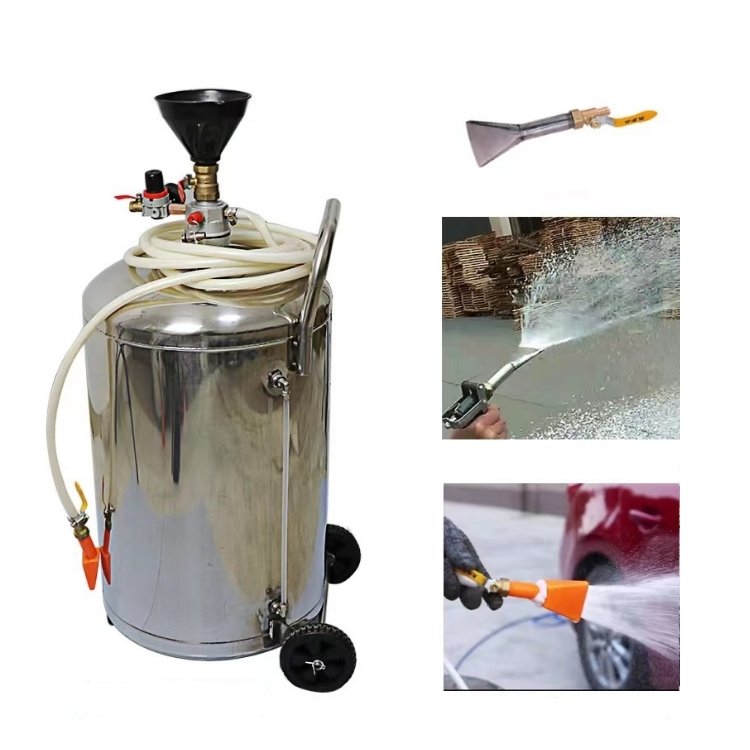 Professional 201 Stainless Steel 1.5MM Pneumatic Foam Cleaning Machine 80L Spray Car Washer Plastic Material for Car Cleaning