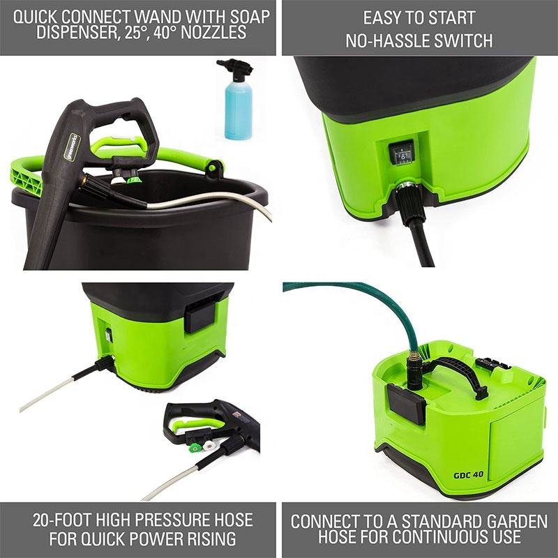 Hot Sale High Quality Portable 40V Cordless High-pressure Washer Cleaning Car Washer