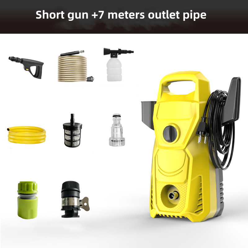 1600W Induction Motor 150Bar Yellow Portable High Pressure Car Washer 220V 50HZ 7L/min Car Wash Machine Automatic