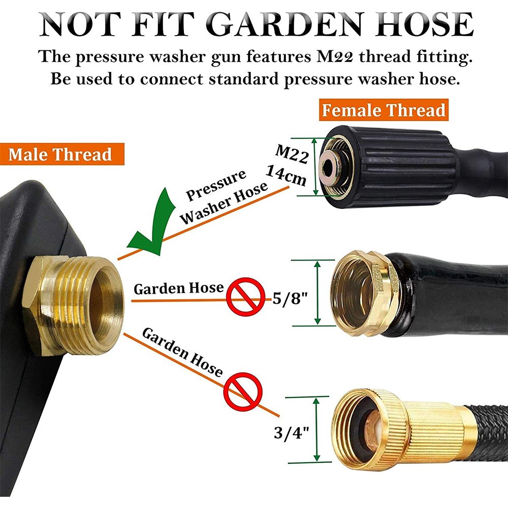 Canon De Espuma High Pressure Car Washer 1/4 Inch Quick Connect 3000 Psi Car Wash Foam Gun High Pressure Snow Foam Lance