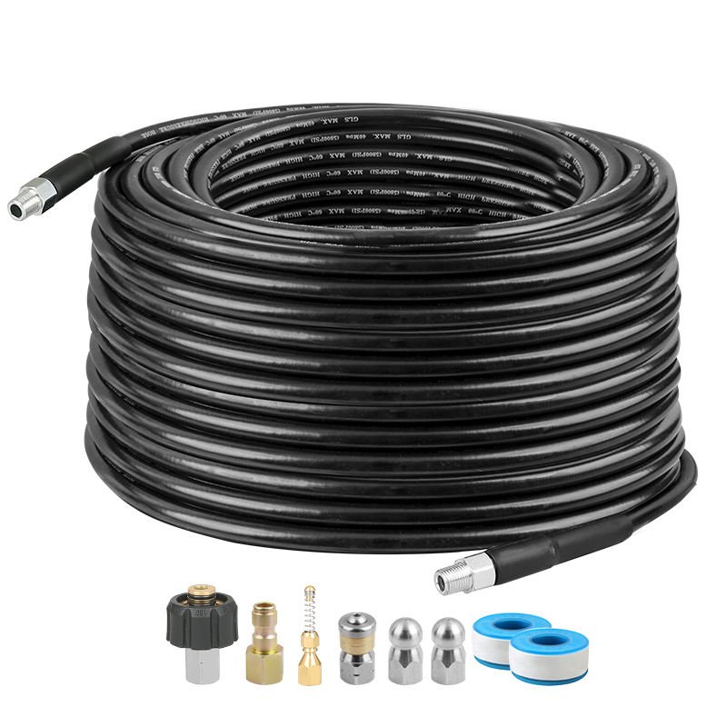 5-30m High Pressure Water Cleaning Hose Car Washer Pipe Cleaning Kit Sewage Jet Hose Pipe Cleaner