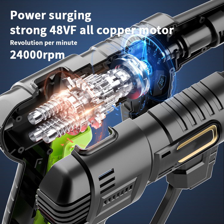 High Pressure Electric Car Washer Gun Rechargeable Lithium Portable Car Wash Machine With Foam Generator Garden Water Guns