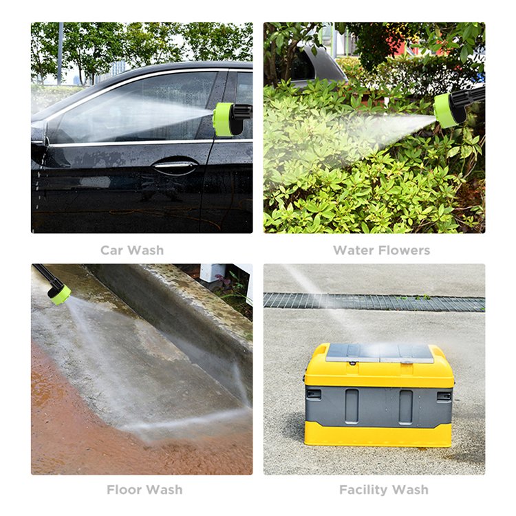 High Pressure Electric Car Washer Gun Rechargeable Lithium Portable Car Wash Machine With Foam Generator Garden Water Guns