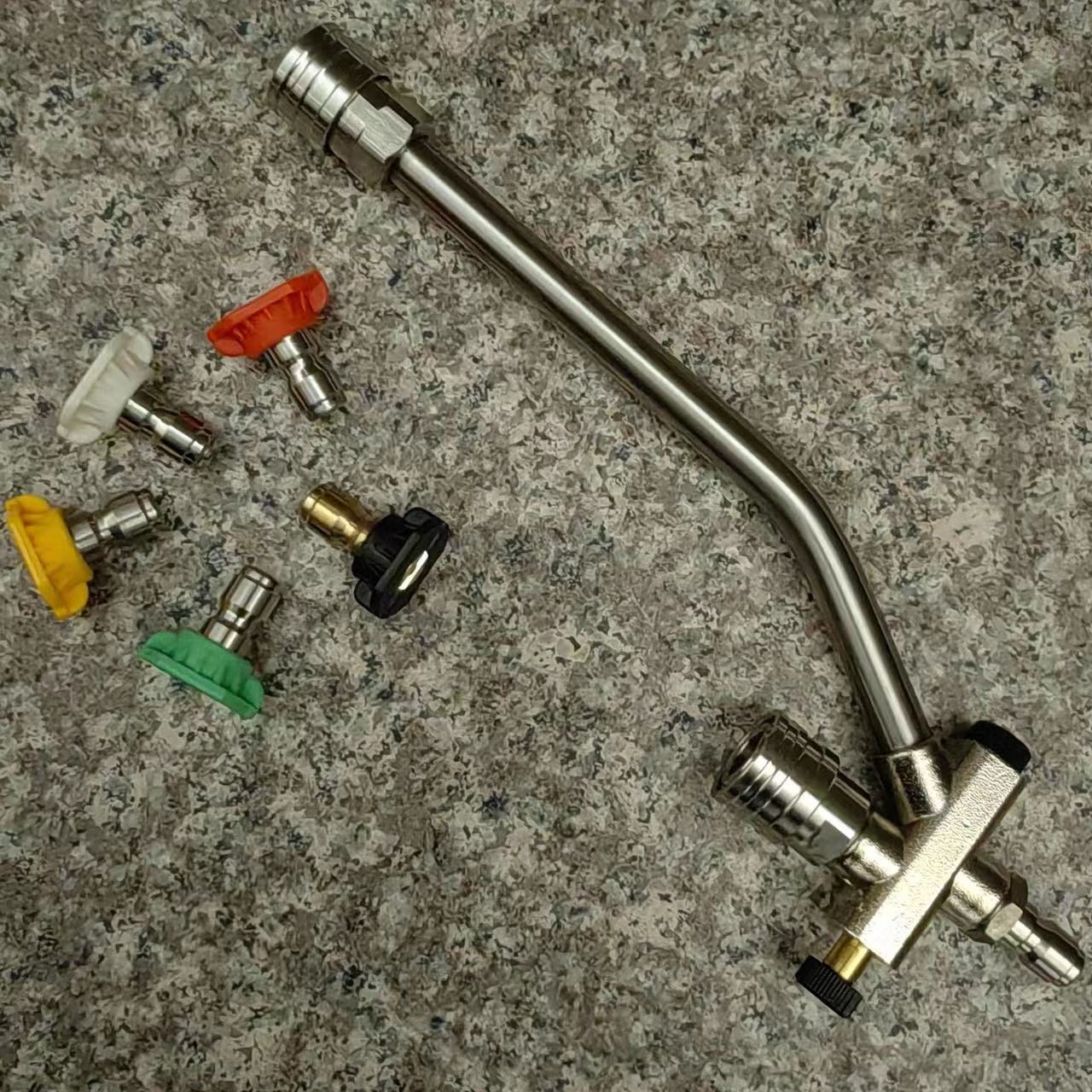 Hot Sale Dual-Connector Lance Pressure Washer Foam Cannon Dual Lance Pressure Washer Wand with 5 Nozzles Tips