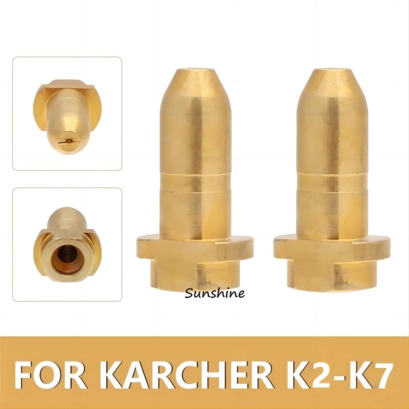 SS Brass Nozzle Replacement Spray Nozzle Car Washer Jet Nozzle Water Spray Tip Bullet for Karche Pressure Washer Spray Gun Lance