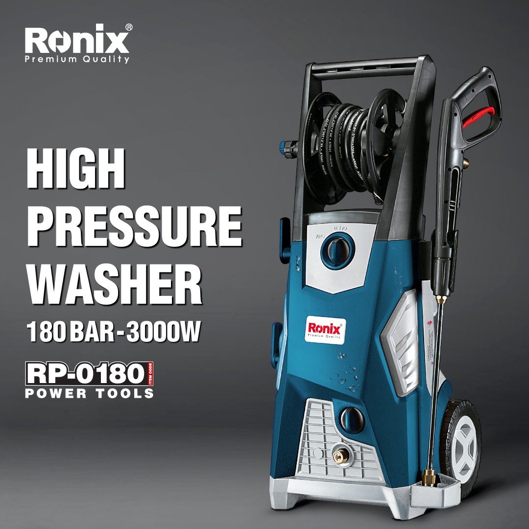 RONIX RP-0180 Professional High-performance 3000W Induction Motor 180Bar High Pressure Car Washer