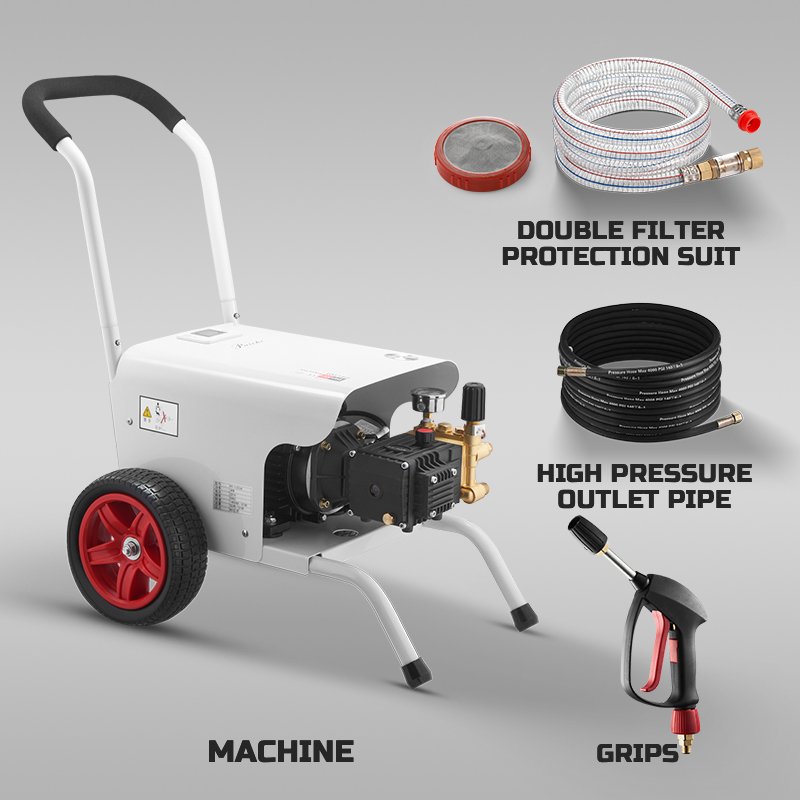 China 3kw Electric Pressure Washer 120bar 1750PSI Commercial Electric Pressure Washer Electric Car Washer