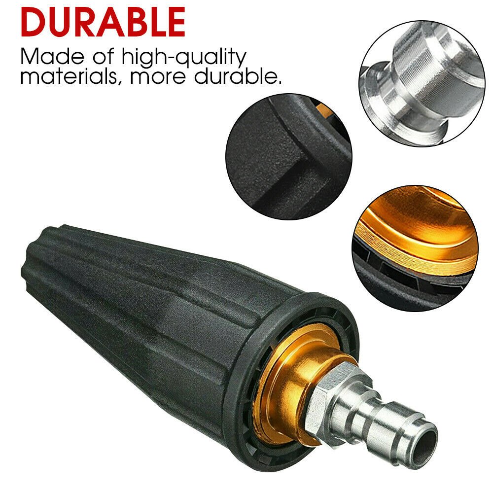 1/4 High Pressure Car Washer Cleaning Head Quick Connection Spray Nozzle Wash Dirt Blaster Rotating Nozzle