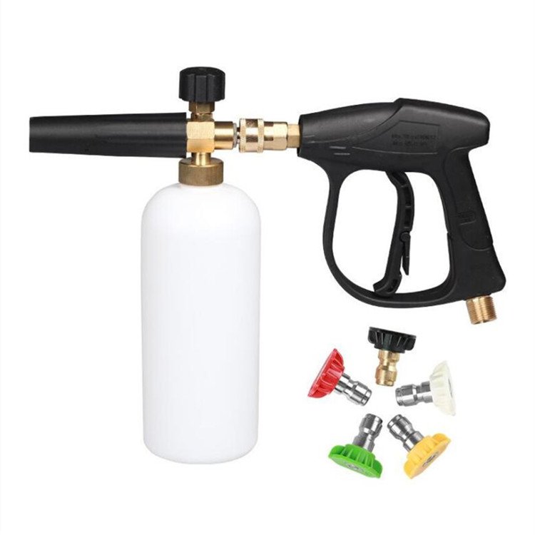 SHAN DUN High Pressure foam gun/Car Wash Snow Foam Lance foam sprayer gun with 5 pcs spray nozzle tips