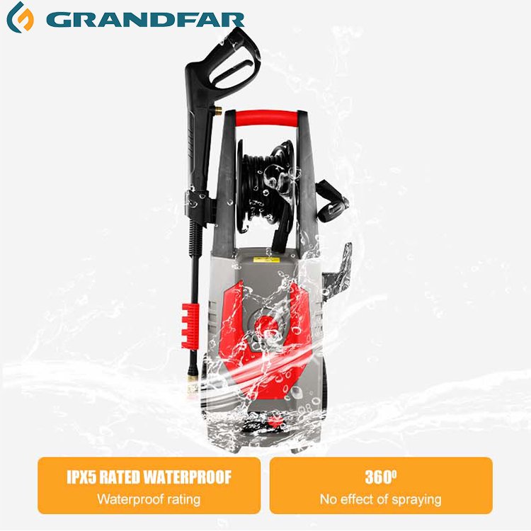GRANDFAR Portable High Pressure Car Pressure Jet Washer Gun Type High-pressure Pump Washing Machine Cleaner Restaurant Car
